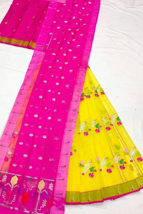 PURE ZARIKOTA HANDLOOM LEHANGA MATERIAL SET – L176