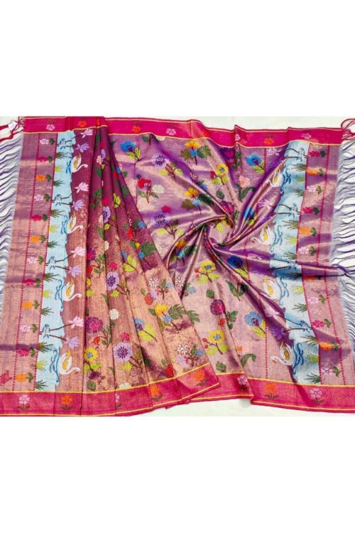 PURE GOLD DUBBLE TISSUE ALL OVER JAAL ZARIKOTA HANDLOOM DUPATTA D-156