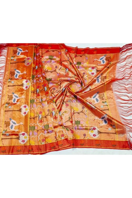 PURE GOLD DUBBLE TISSUE ALL OVER JAAL ZARIKOTA HANDLOOM DUPATTA D-155