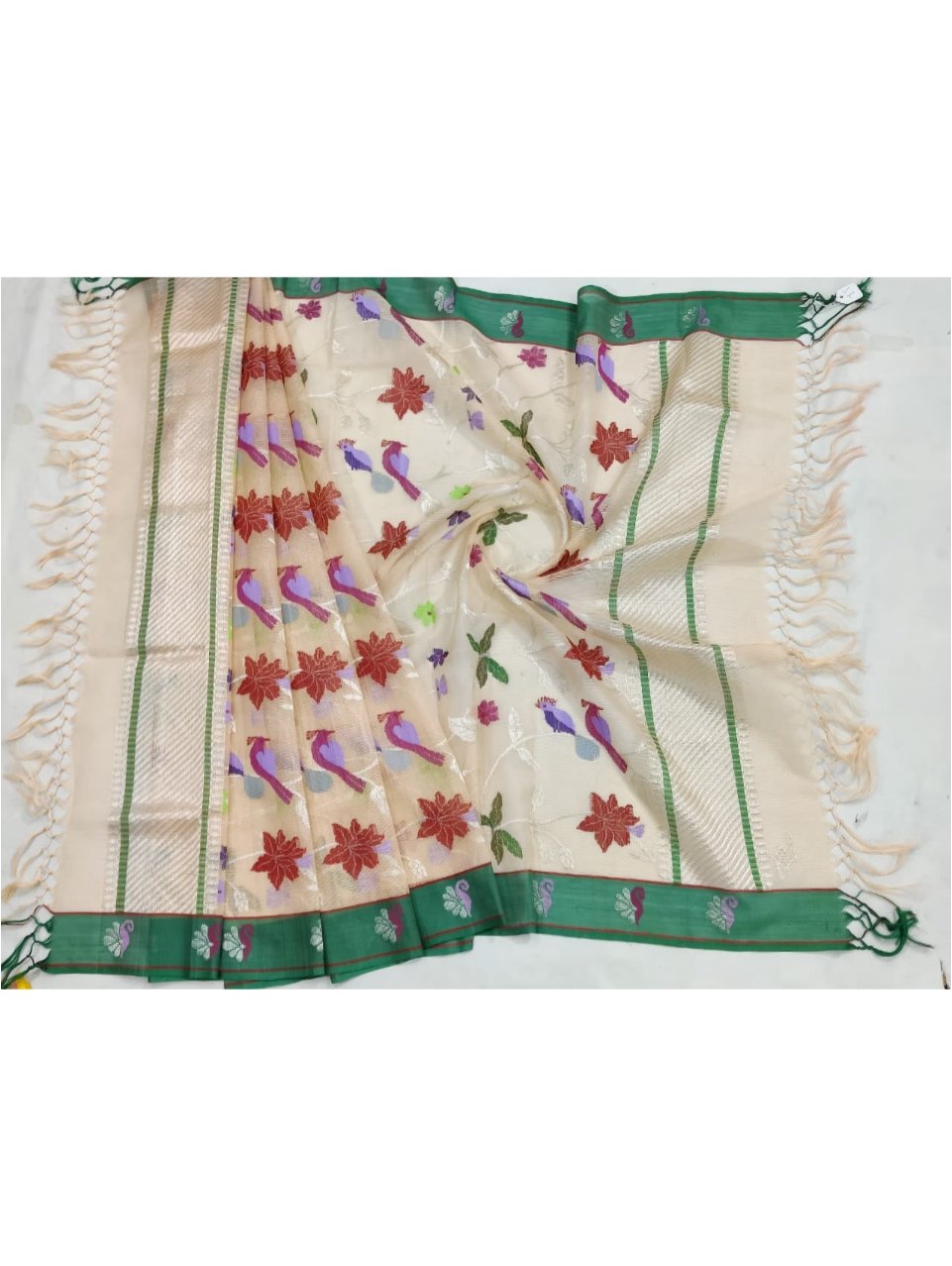 PURE ALL OVER JAAL ZARIKOTA HANDLOOM DUPATTA D-154