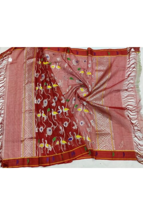 PURE ALL OVER JAAL ZARIKOTA HANDLOOM DUPATTA D-153
