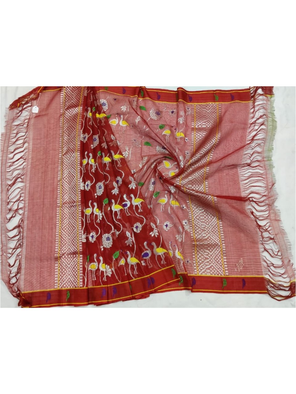 PURE ALL OVER JAAL ZARIKOTA HANDLOOM DUPATTA D-153