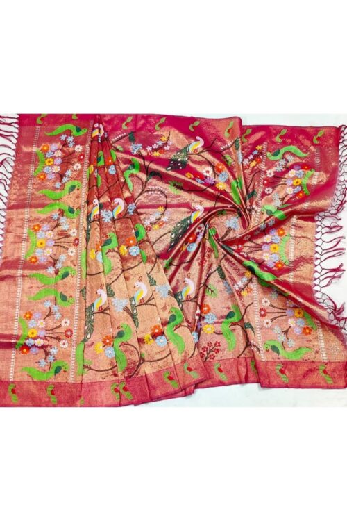 PURE GOLD DUBBLE TISSUE ALL OVER JAAL ZARIKOTA HANDLOOM DUPATTA D-146