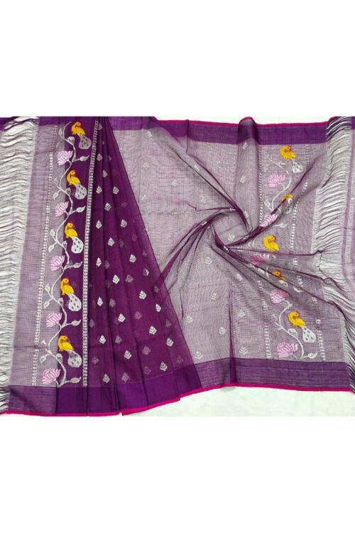PURE BUTTIS ZARIKOTA HANDLOOM DUPATTA D-178