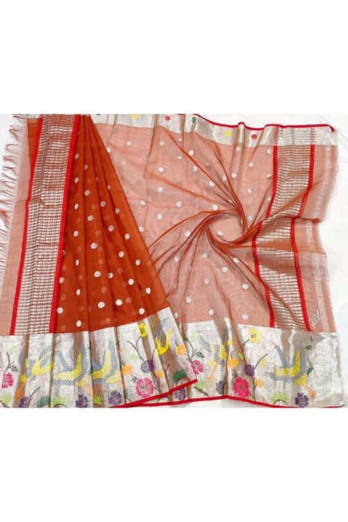 PURE BIG PAITHANI BORDER ZARIKOTA HANDLOOM DUPATTA D-175