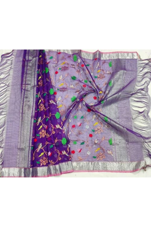 PURE ALL OVER JALL ZARIKOTA HANDLOOM DUPATTA D-173