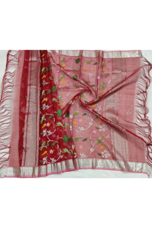 PURE ALL OVER JALL ZARIKOTA HANDLOOM DUPATTA D-166