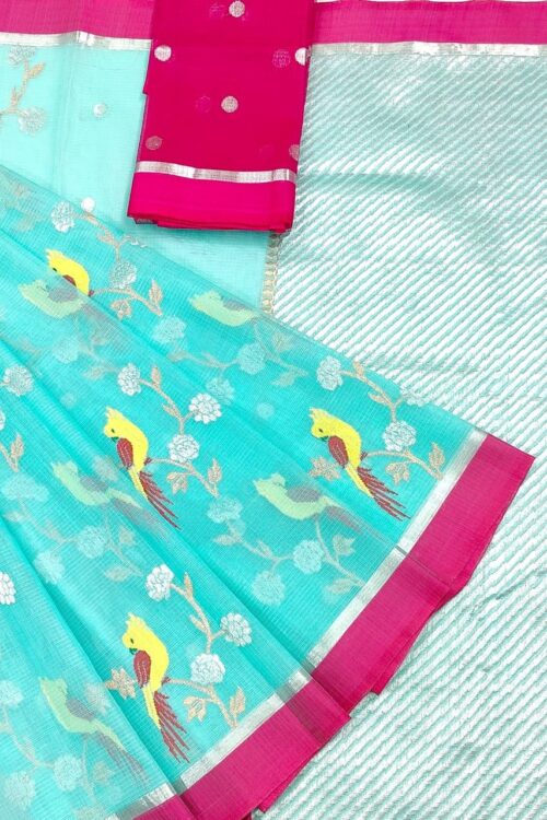 PURE ZARIKOTA HANDLOOM BUTA SAREE WITH BLOUSE B1365