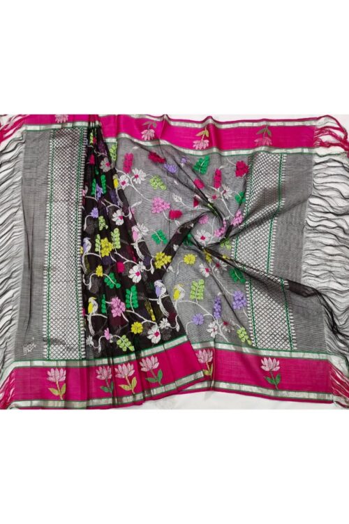 PURE ALL OVER JAAL ZARIKOTA HANDLOOM DUPATTA D-182