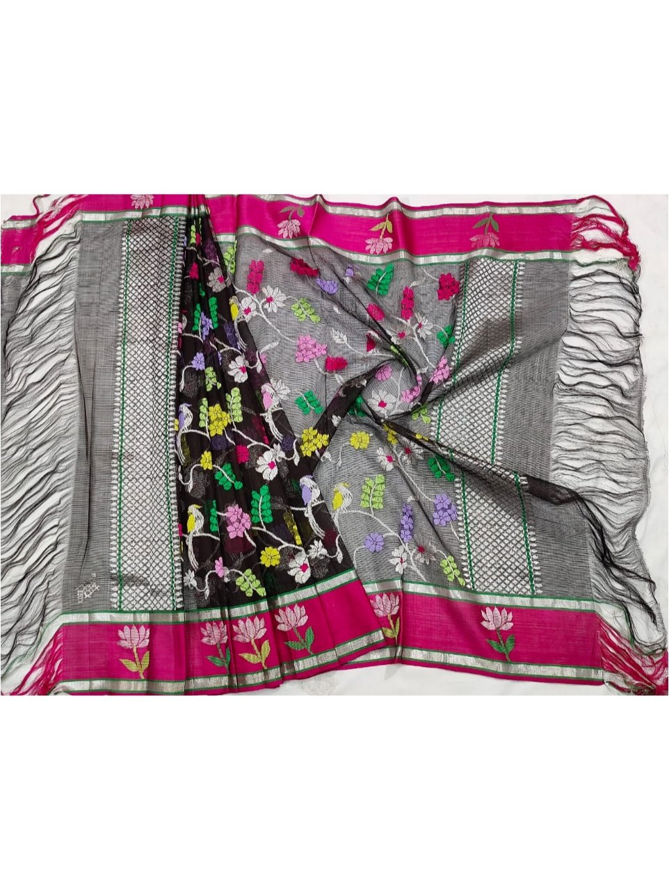 PURE ALL OVER JAAL ZARIKOTA HANDLOOM DUPATTA D-182
