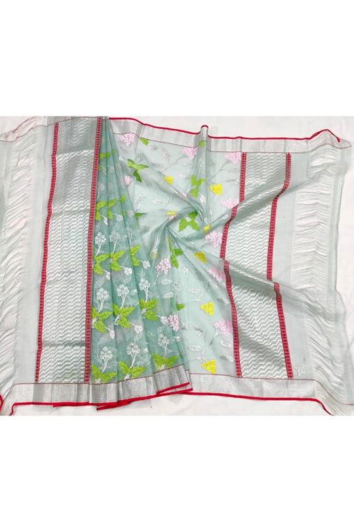 PURE ALL OVER JAAL ZARIKOTA HANDLOOM DUPATTA D-183