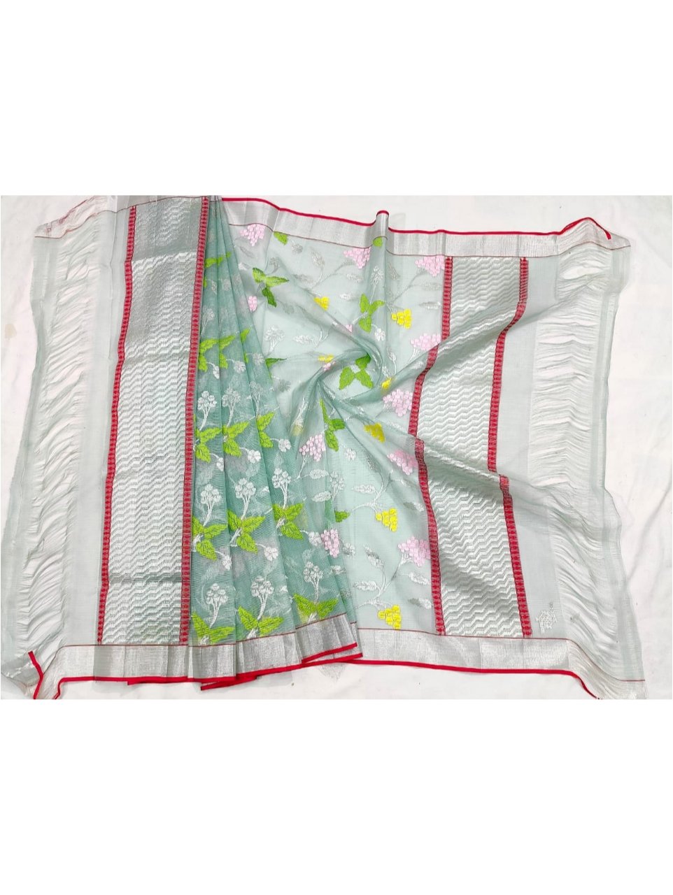 PURE ALL OVER JAAL ZARIKOTA HANDLOOM DUPATTA D-183