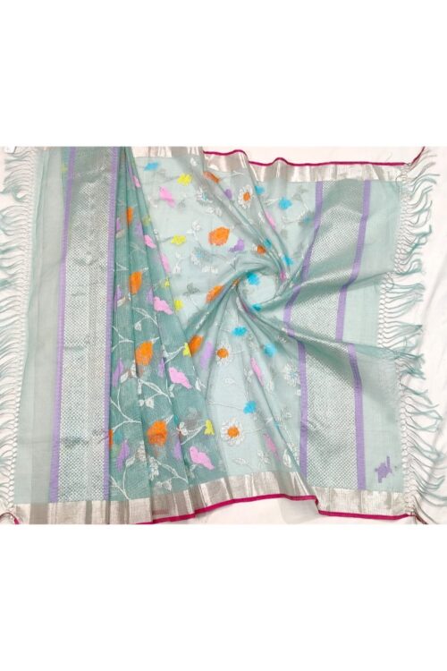 PURE ALL OVER JAAL ZARIKOTA HANDLOOM DUPATTA D-187