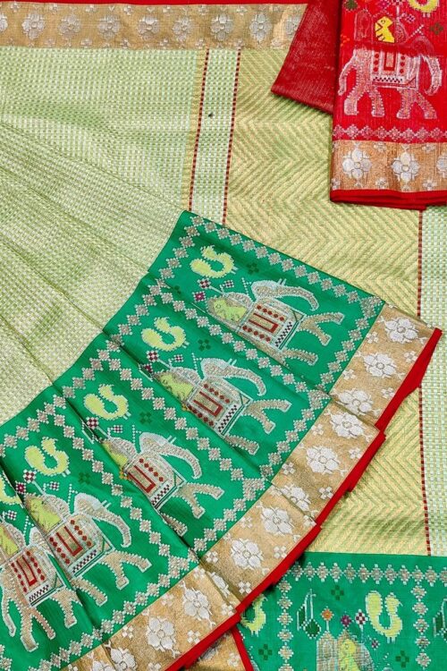 PURE BIG PATOLA BORDER WITH ZAMAWAR ZARIKOTA HANDLOOM SAREE_Z55