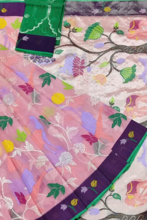 PURE ALL OVER JAAL ZARIKOTA HANDLOOM SAREE WITH BLOUSE_J488