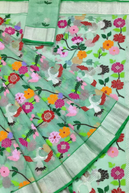 PURE ALL OVER JAAL ZARIKOTA HANDLOOM SAREE WITH BLOUSE_J492