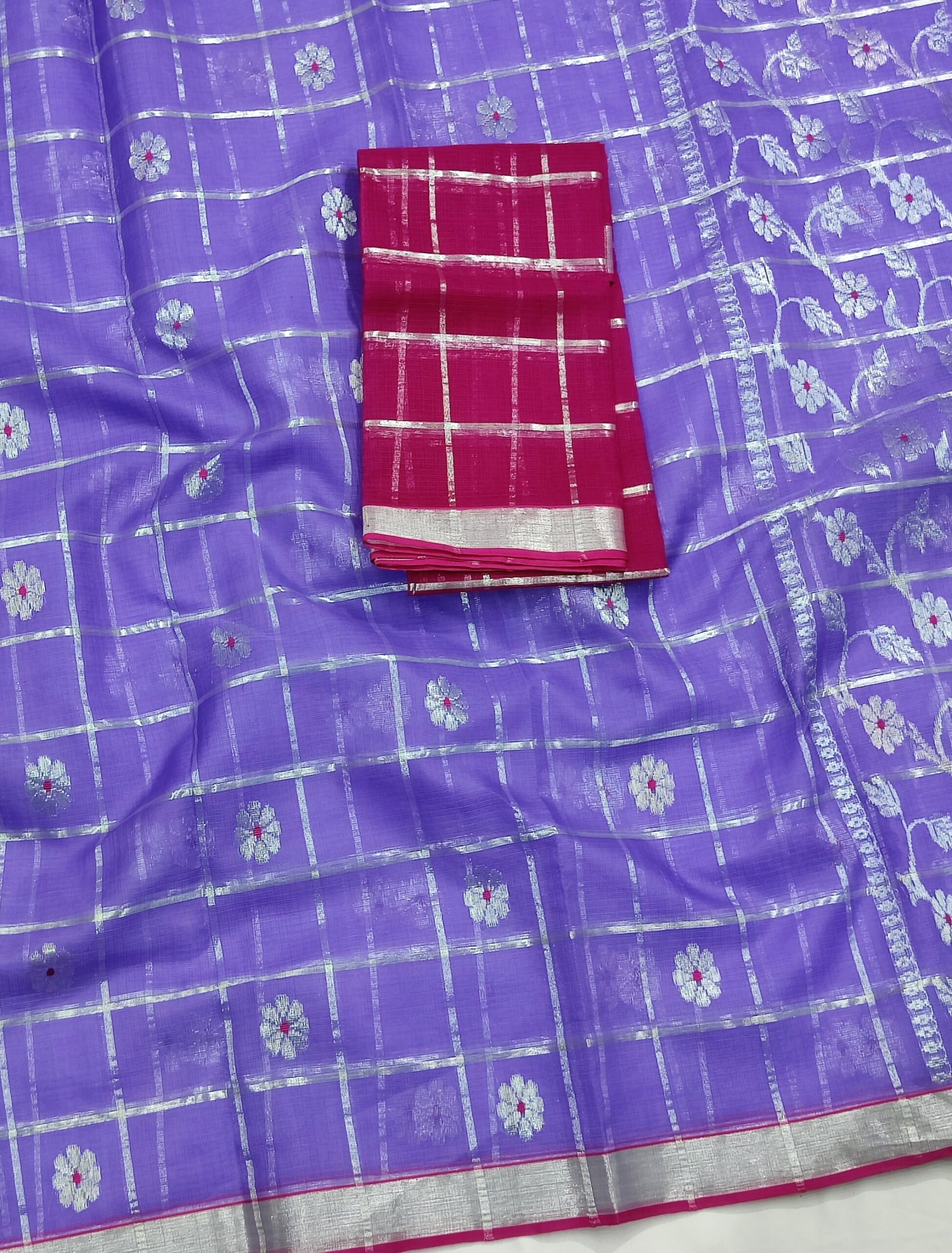 PURE ZARIKOTA HANDLOOM BUTA SAREE WITH BLOUSE B1400 - Image 2