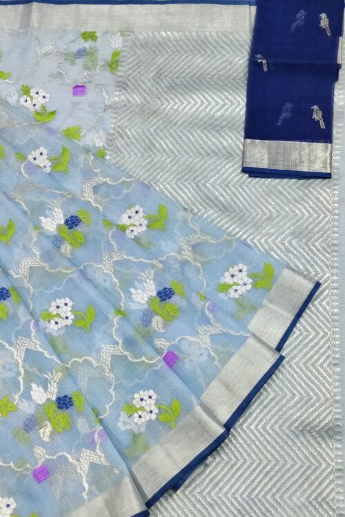 PURE ALL OVER JAAL ZARIKOTA HANDLOOM SAREE WITH BLOUSE_J494