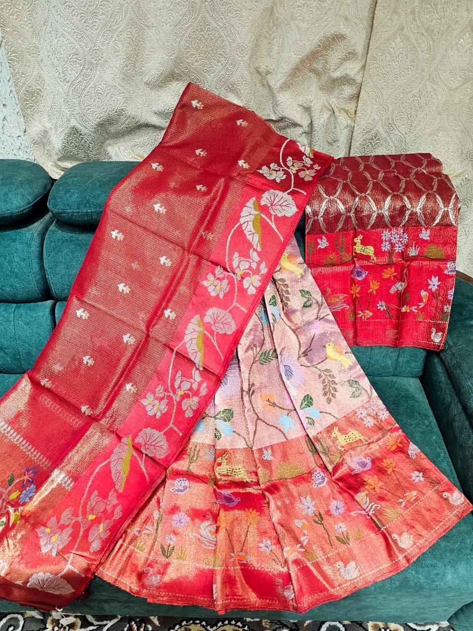 PURE ZARIKOTA HANDLOOM LEHANGA MATERIAL SET - L187