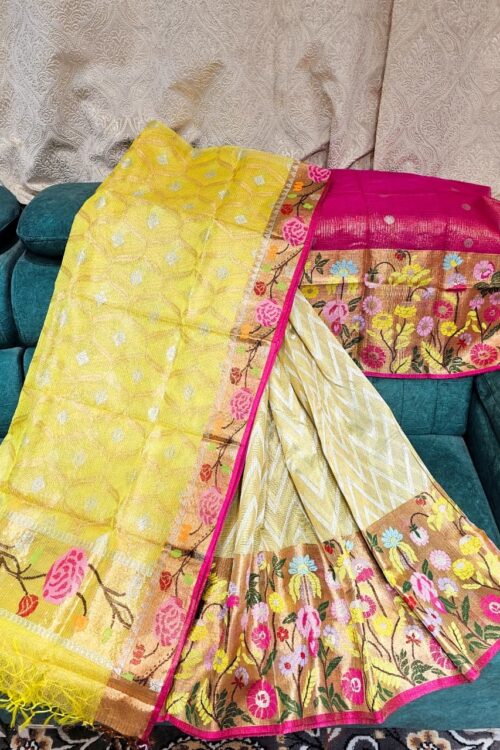 PURE ZARIKOTA HANDLOOM LEHANGA MATERIAL SET – L185