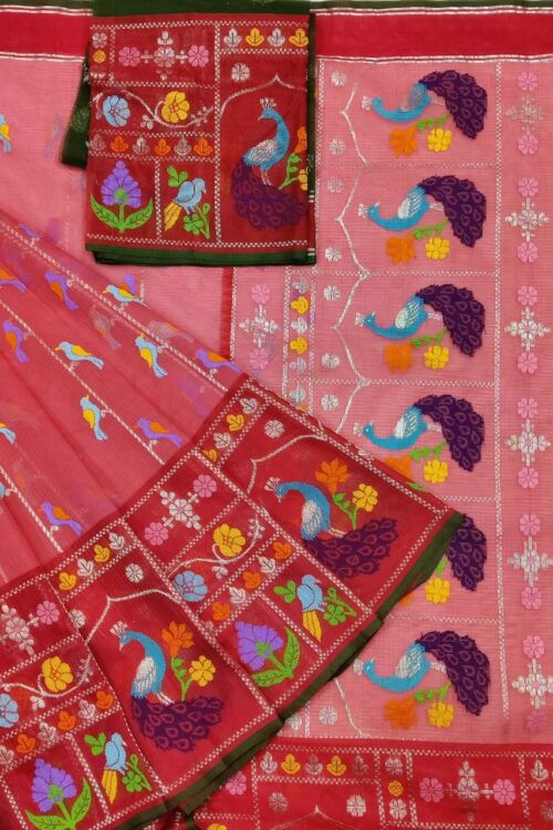 PURE BIG PAITHANI BORDER ZARIKOTA HANDLOOM SAREE S-120
