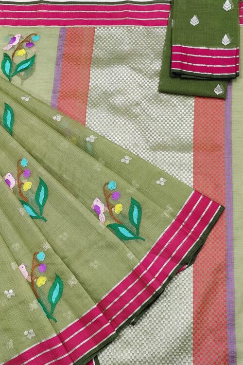 PURE ZARIKOTA HANDLOOM BUTA SAREE WITH BLOUSE B1417