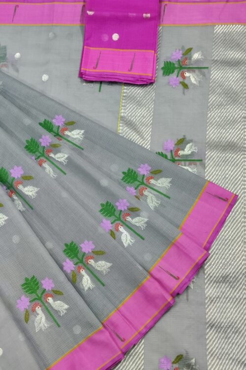 PURE ZARIKOTA HANDLOOM BUTA SAREE WITH BLOUSE B1415