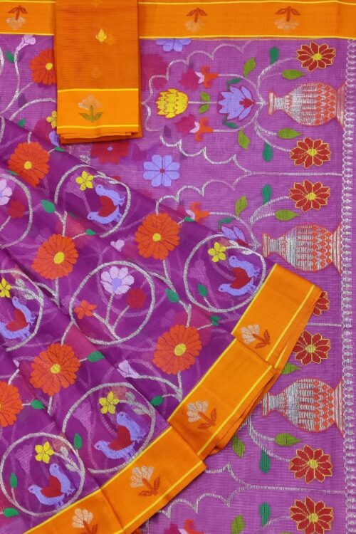 PURE ALL OVER JAAL ZARIKOTA HANDLOOM SAREE WITH BLOUSE_J496