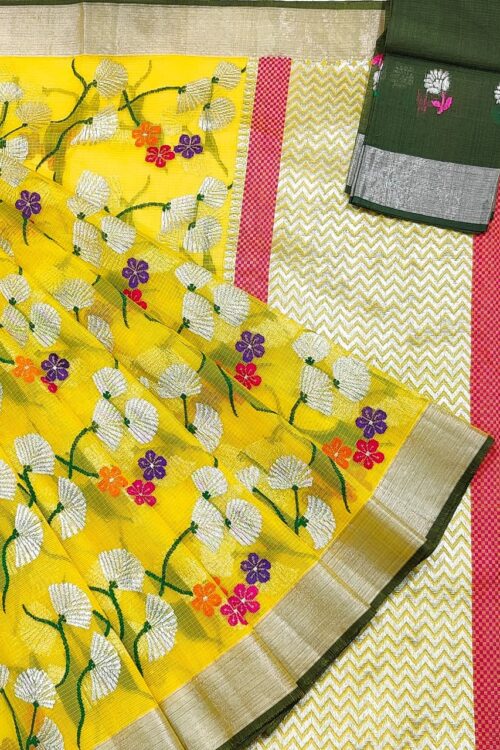 PURE ALL OVER JAAL ZARIKOTA HANDLOOM SAREE WITH BLOUSE_J497