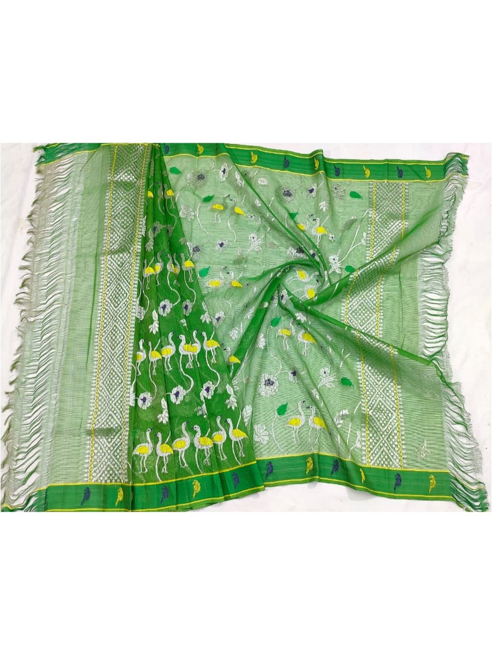 PURE ALL OVER JAAL ZARIKOTA HANDLOOM DUPATTA D-193