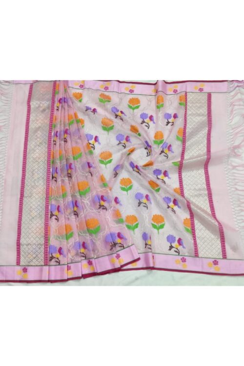 PURE ALL OVER JAAL ZARIKOTA HANDLOOM DUPATTA D-205