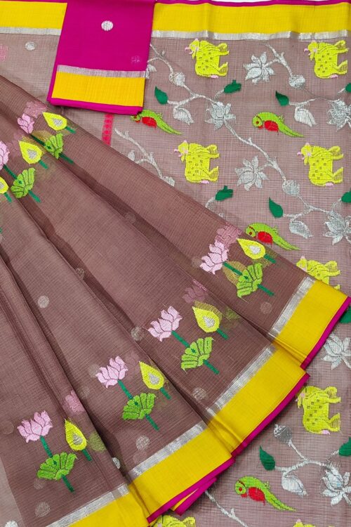 PURE ZARIKOTA HANDLOOM BUTA SAREE WITH BLOUSE B1432