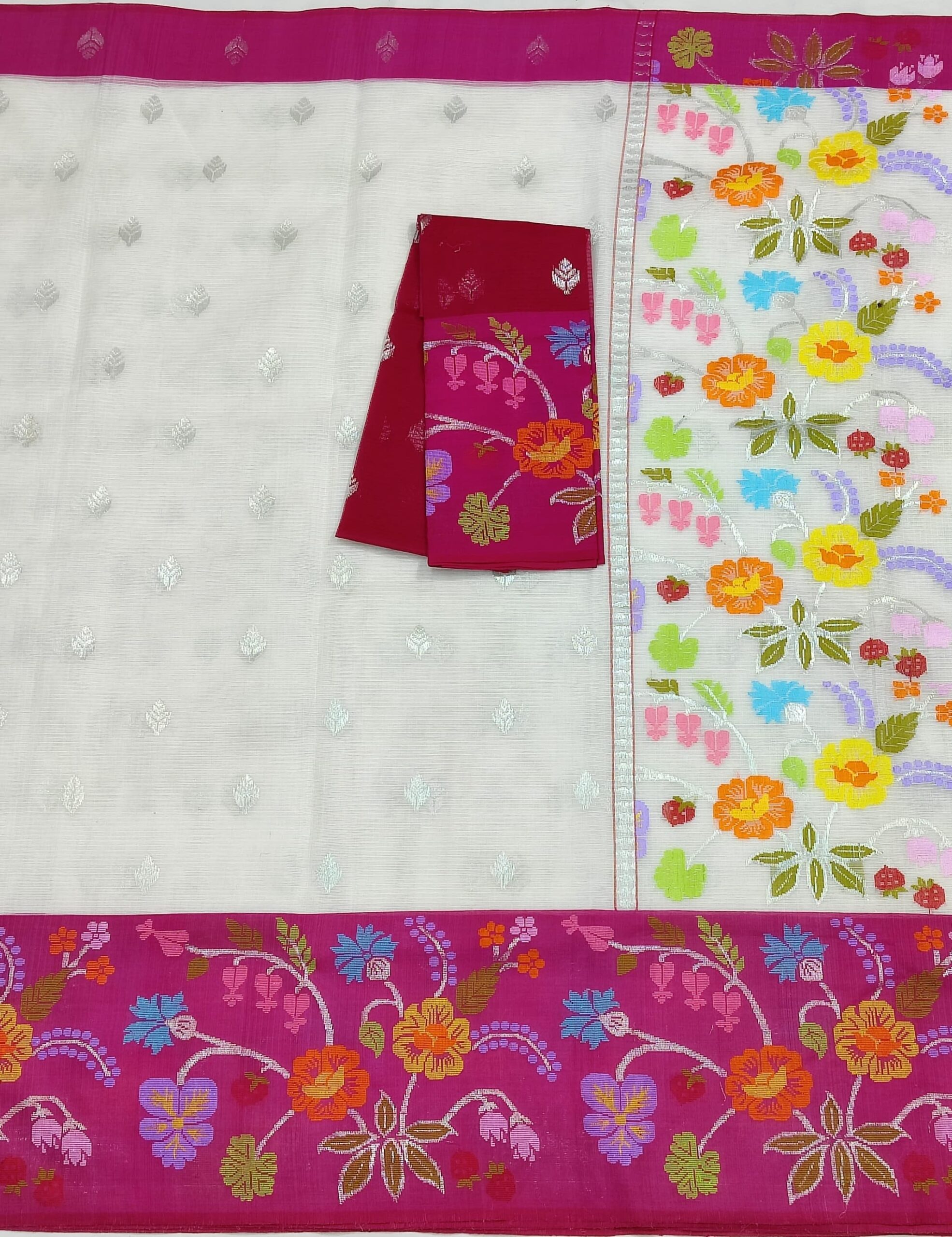 PURE BIG PAITHANI BORDER ZARIKOTA HANDLOOM SAREE S-126 - Image 3