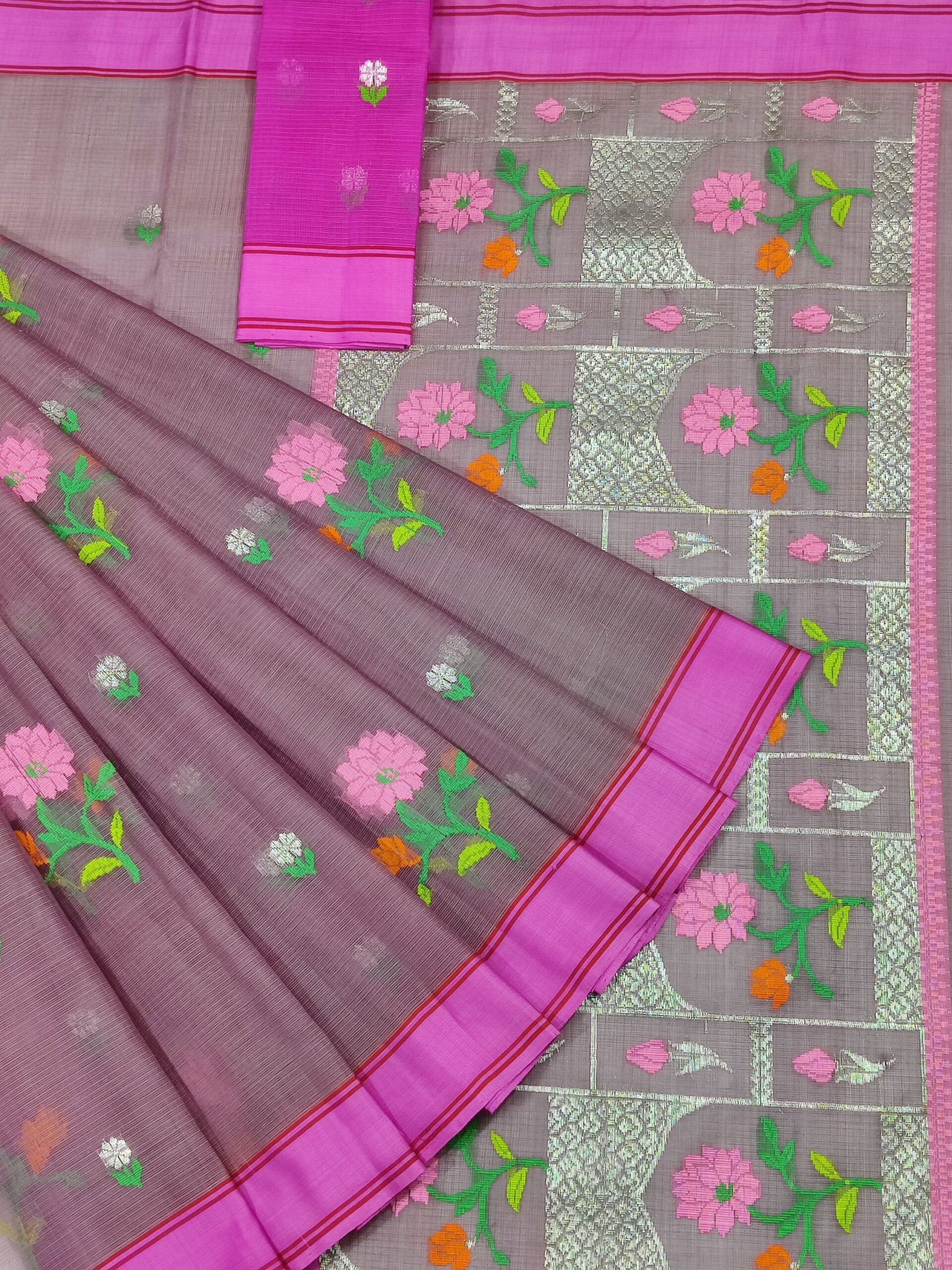 PURE ZARIKOTA HANDLOOM BUTA SAREE WITH BLOUSE B1441