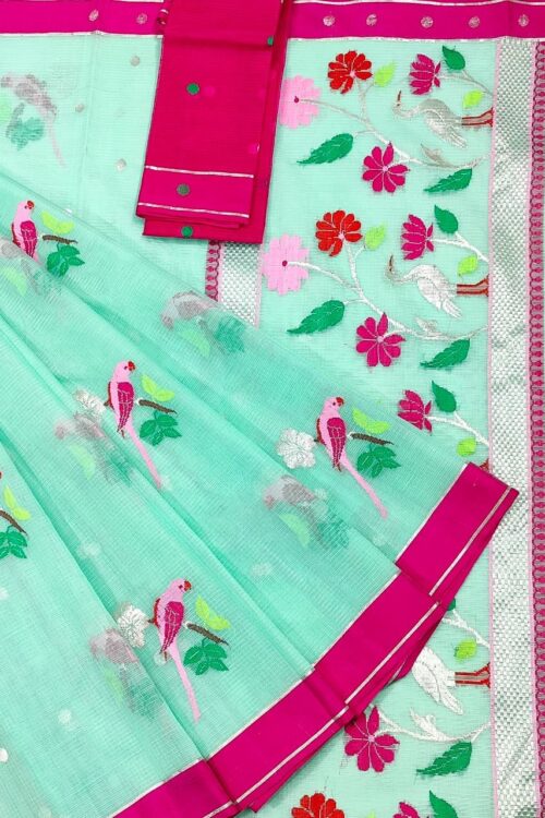 PURE ZARIKOTA HANDLOOM BUTA SAREE WITH BLOUSE B1448