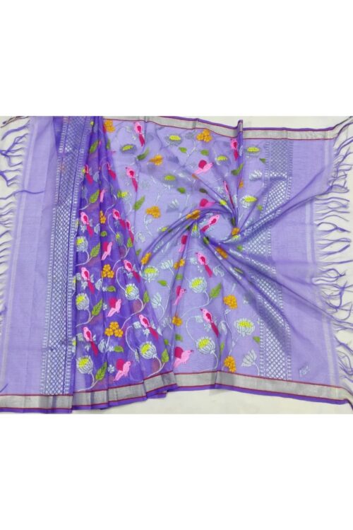 PURE ALL OVER JAAL ZARIKOTA HANDLOOM DUPATTA D-210