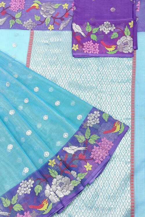 PURE BOTH SIDES PAITHANI BORDER ZARIKOTA HANDLOOM SAREE S-129