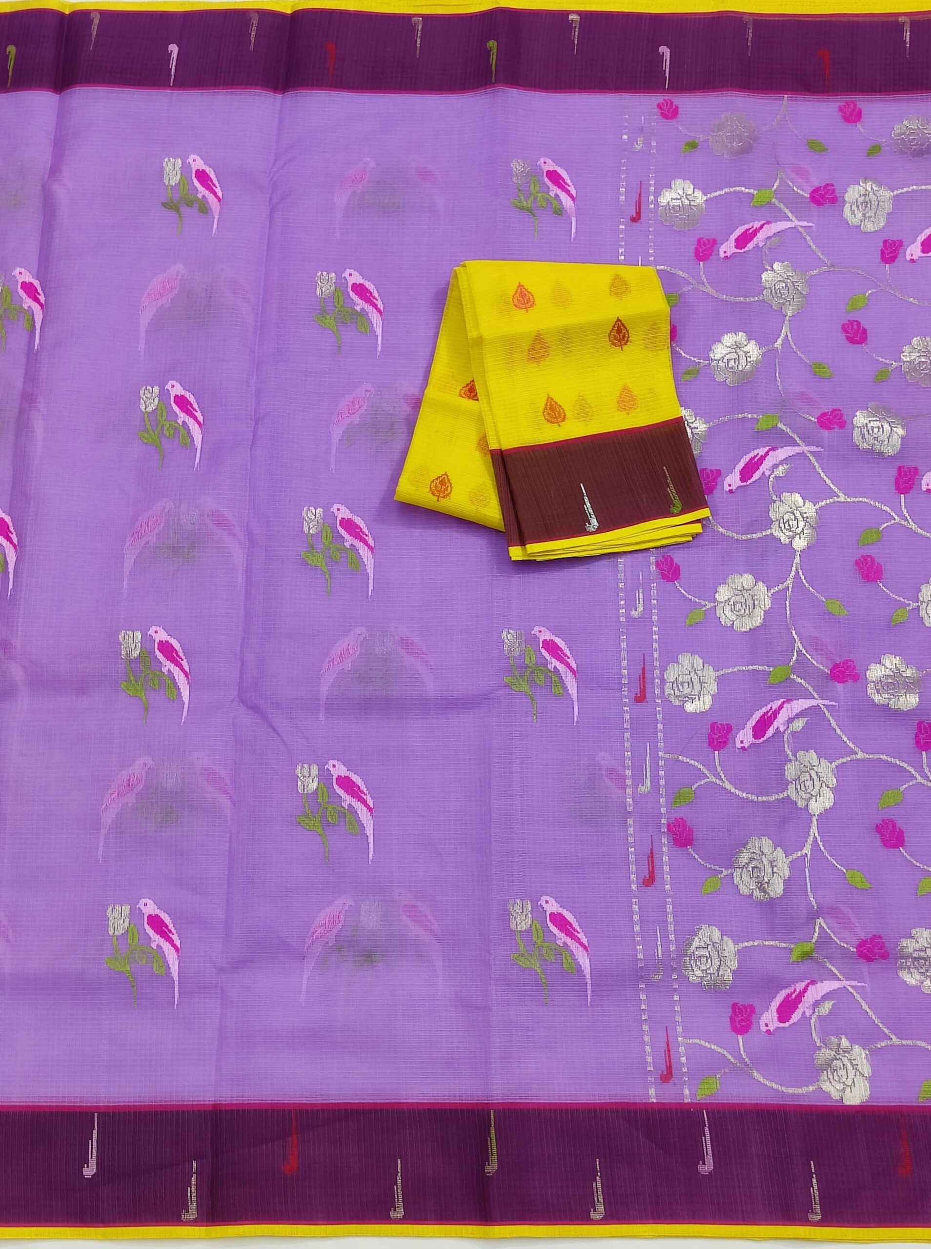 PURE ZARIKOTA HANDLOOM BUTA SAREE WITH BLOUSE B1464 - Image 3