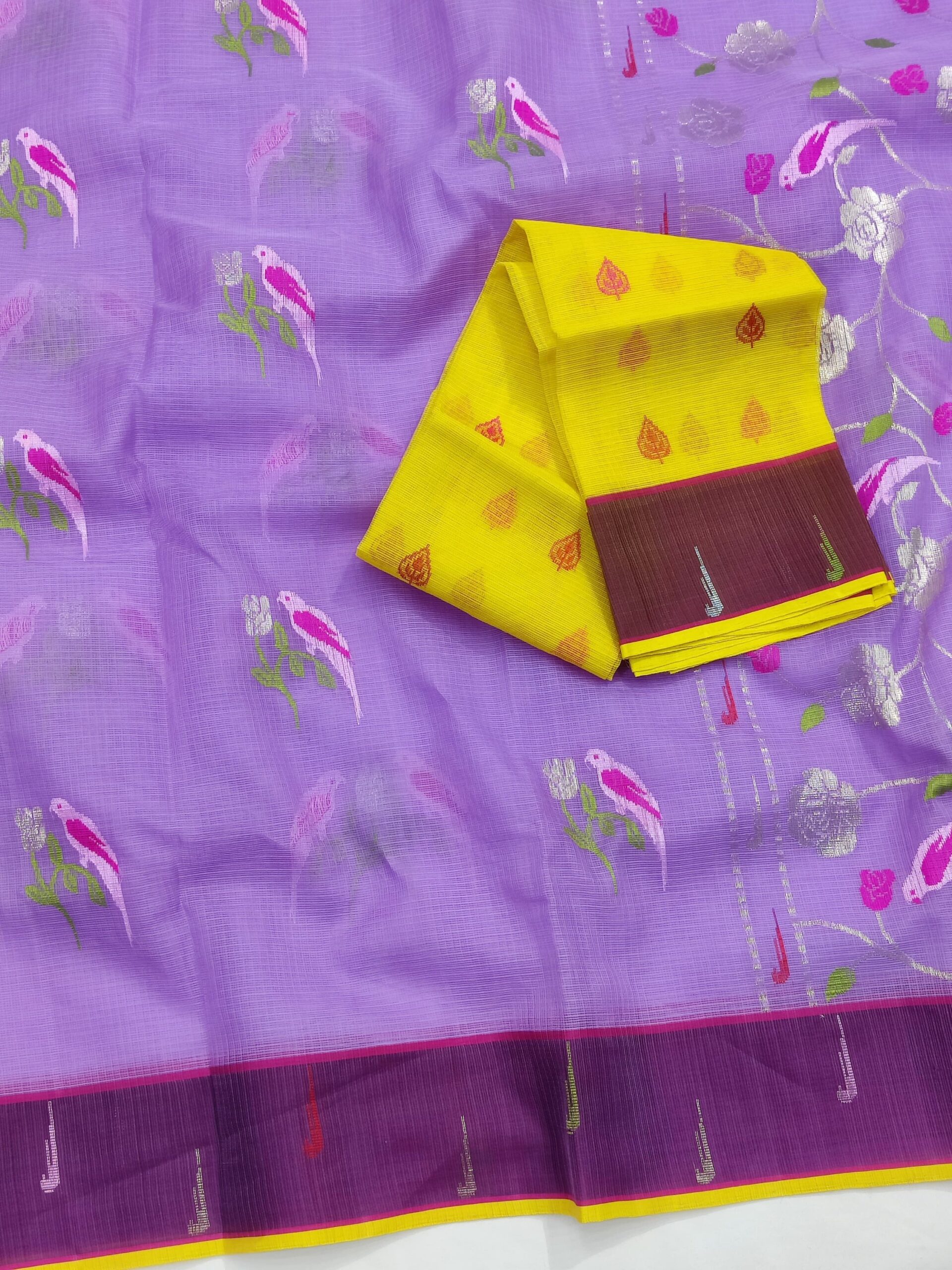 PURE ZARIKOTA HANDLOOM BUTA SAREE WITH BLOUSE B1464 - Image 2