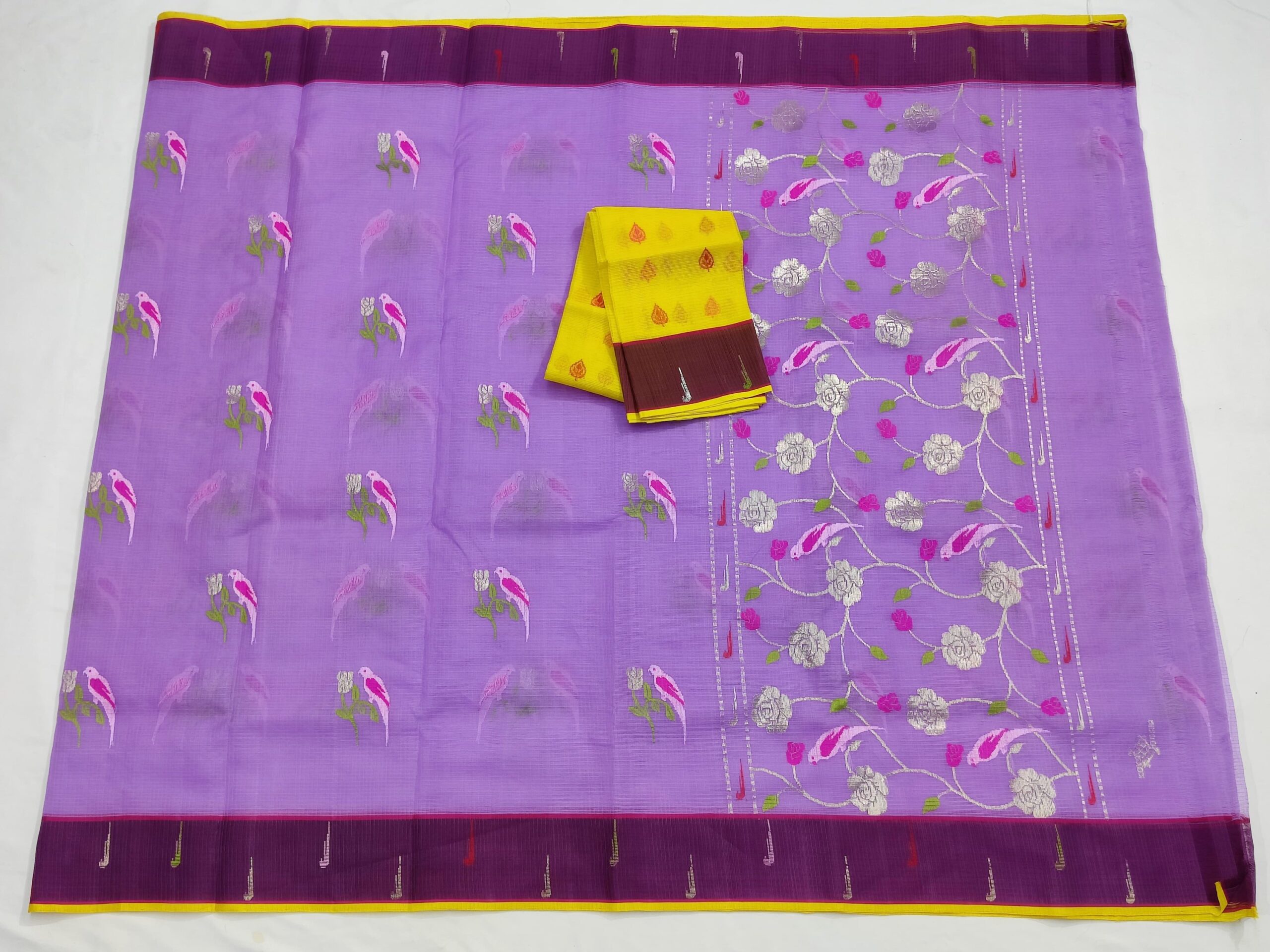 PURE ZARIKOTA HANDLOOM BUTA SAREE WITH BLOUSE B1464 - Image 4