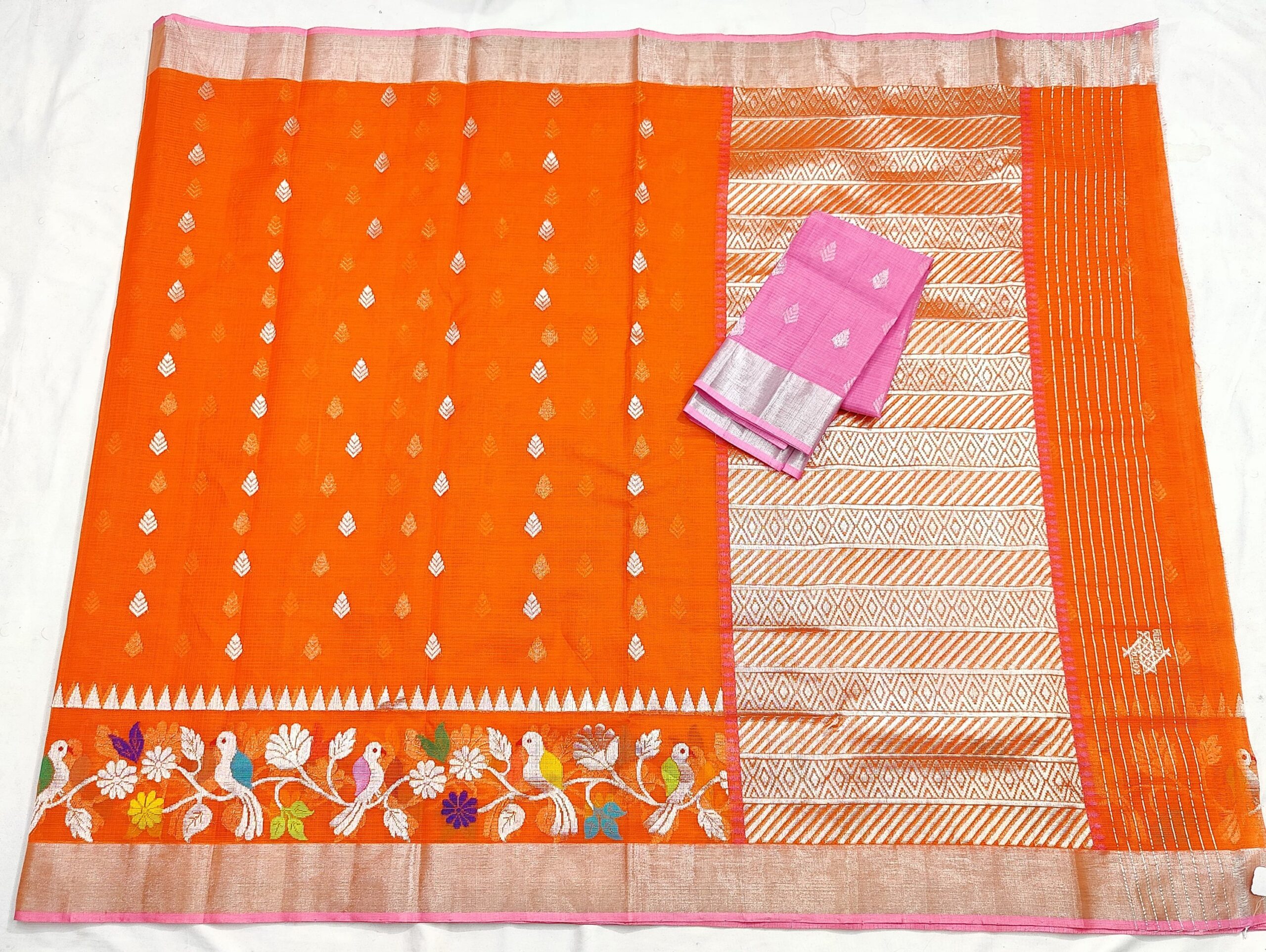 PURE SKIRT DESIGN ZARIKOTA HANDLOOM SAREE S-219 - Image 4