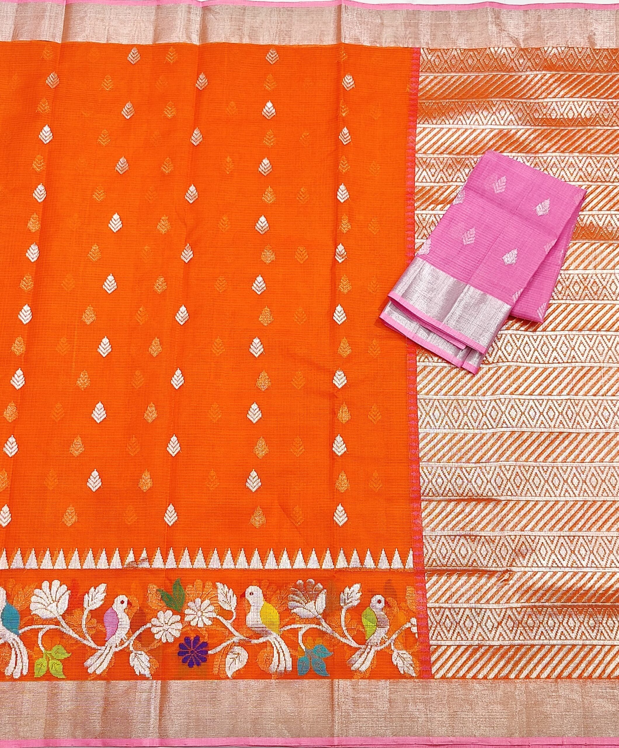 PURE SKIRT DESIGN ZARIKOTA HANDLOOM SAREE S-219 - Image 3