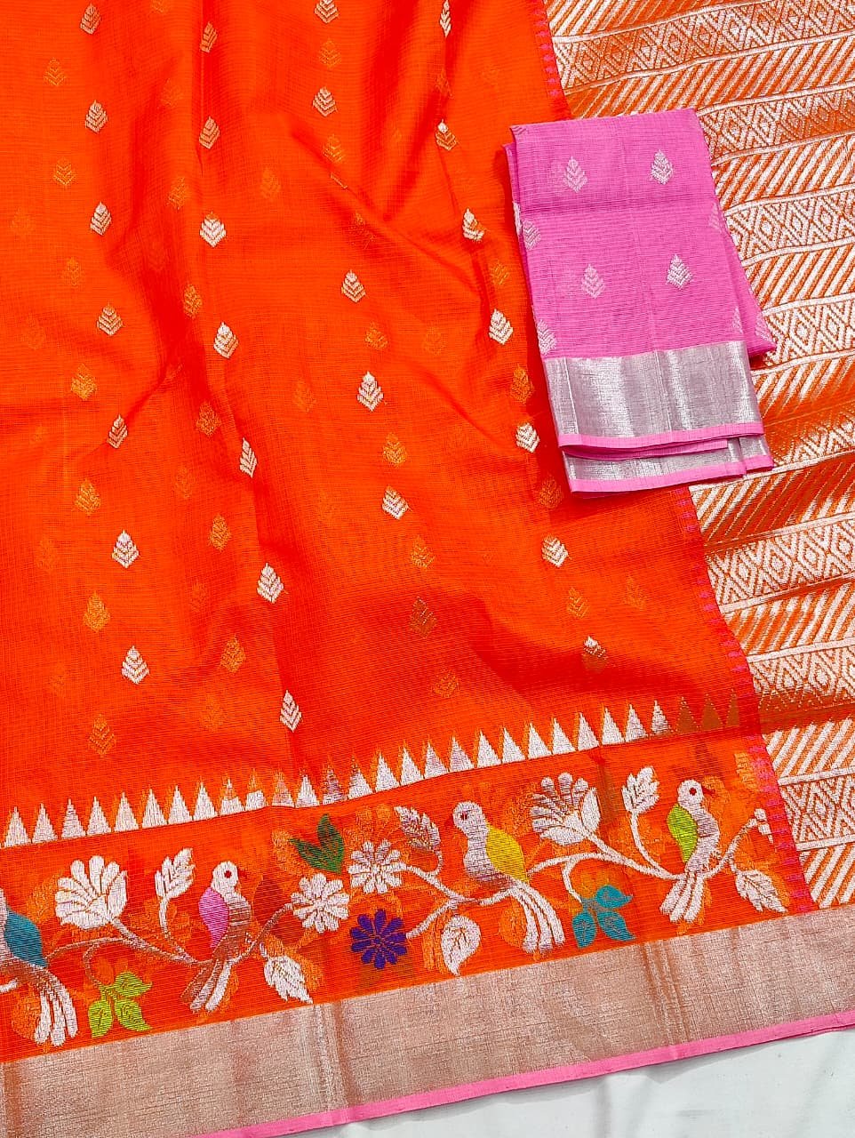 PURE SKIRT DESIGN ZARIKOTA HANDLOOM SAREE S-219 - Image 2