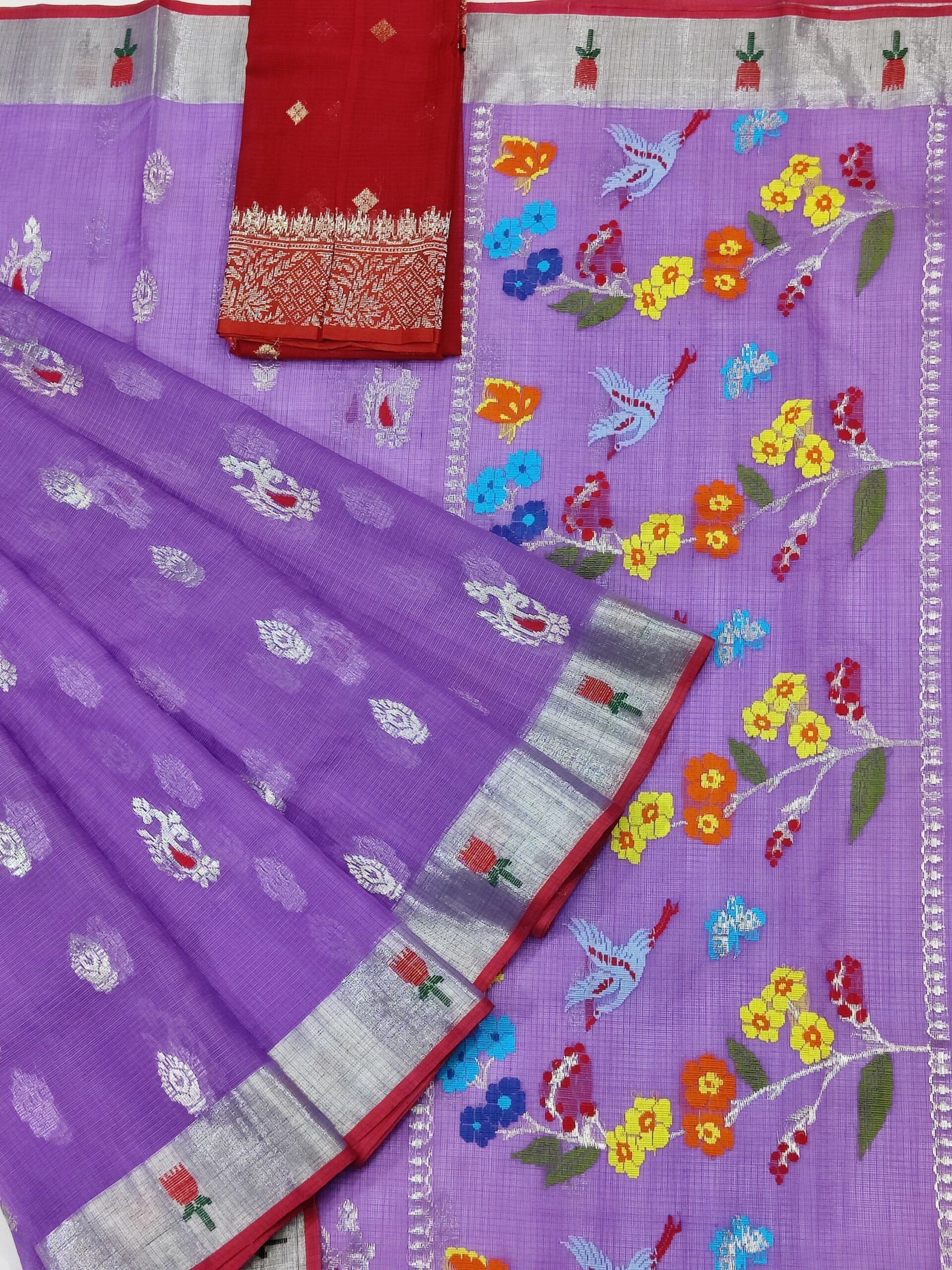 PURE ZARIKOTA HANDLOOM BUTA SAREE WITH BLOUSE B1468