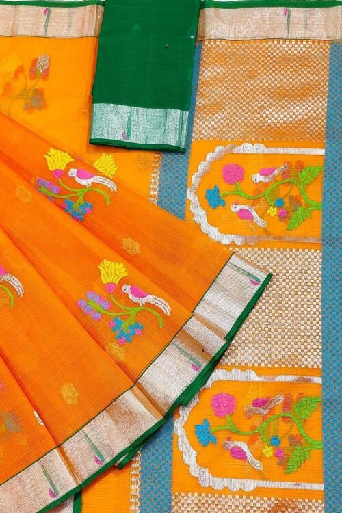 PURE ZARIKOTA HANDLOOM BUTA SAREE WITH BLOUSE B1467