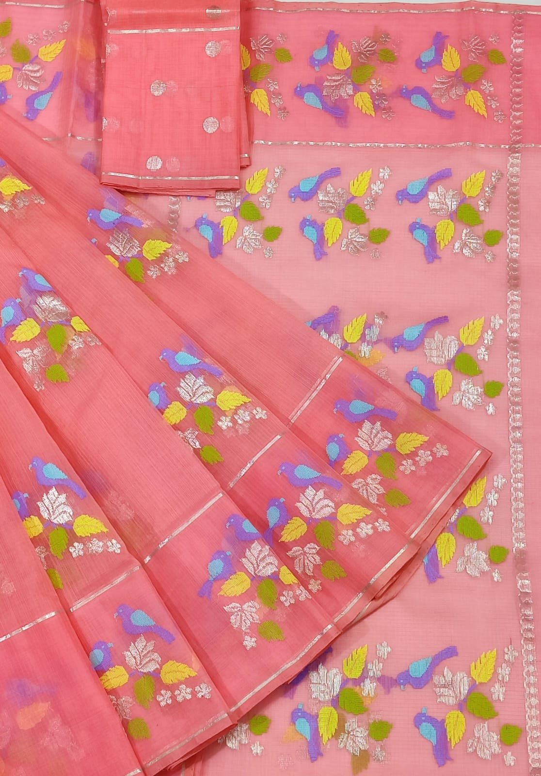 PURE ZARIKOTA HANDLOOM BUTA SAREE WITH BLOUSE B1548