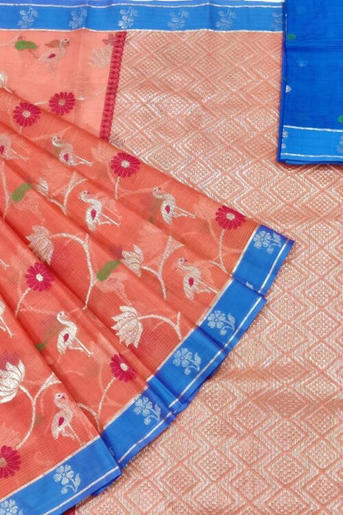 PURE ALL OVER JAAL ZARIKOTA HANDLOOM SAREE WITH BLOUSE_J509
