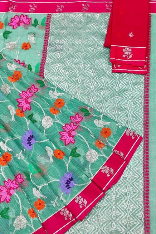 PURE ALL OVER JAAL ZARIKOTA HANDLOOM SAREE WITH BLOUSE_J510
