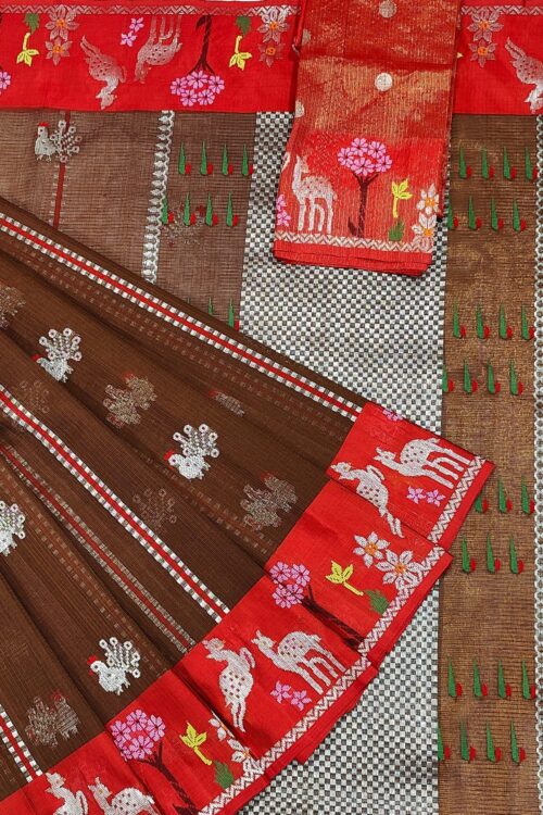 PURE BOTH SIDE PAITHANI BORDER ZARIKOTA HANDLOOM SAREE S-130