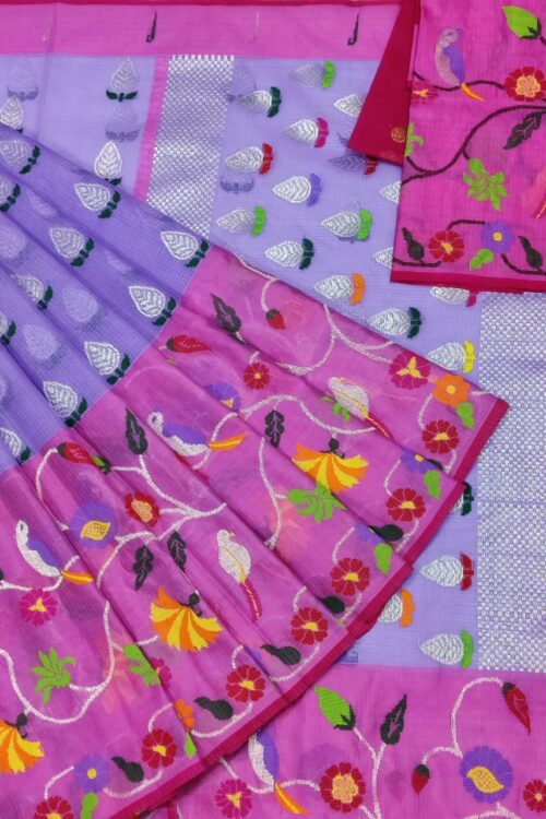 PURE BIG PAITHANI BORDER ZARIKOTA HANDLOOM SAREE S-129